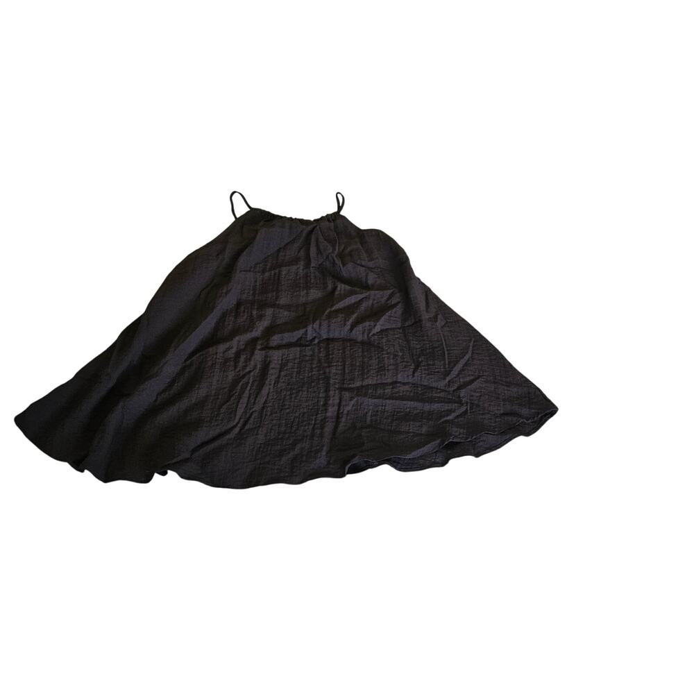 H&M Divided Black Flowy A-Line Shirt Size Small Spaghetti Strap